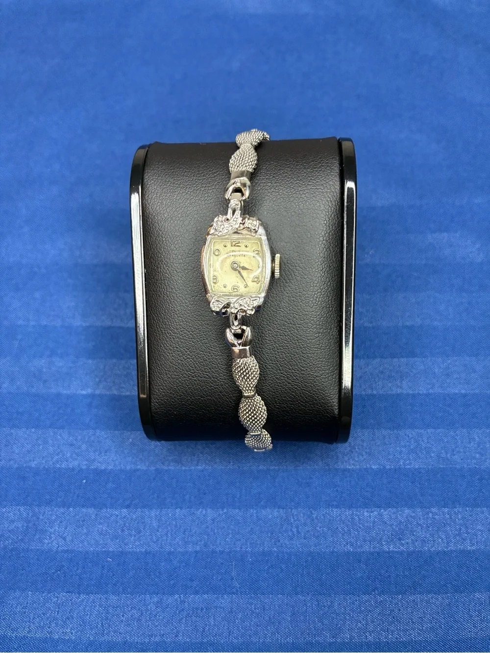 Vintage Ladies Paul Breguette Silver-Tone Mesh Bracelet Watch